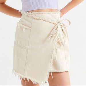 BDG tan wrap skirt